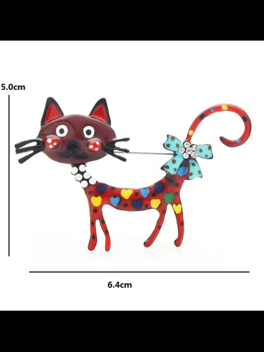 Cute Kitty Cat Playful Colorful Brooch - Picture 5 of 6